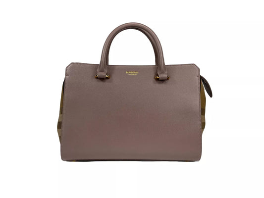 Sac à main en cuir Banwell Small de Burberry en vison gris