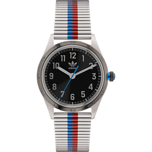 Montre en acier inoxydable grise Adidas