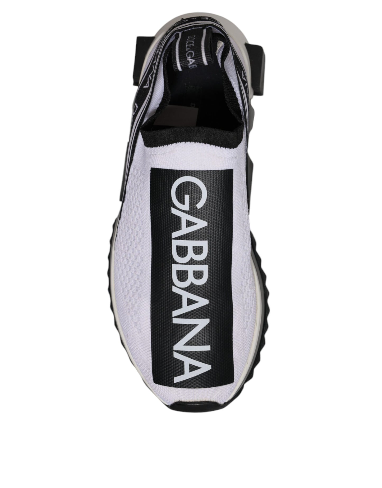 Dolce & Gabbana Sorrento Slip-On Sneakers in Weiß und Schwarz