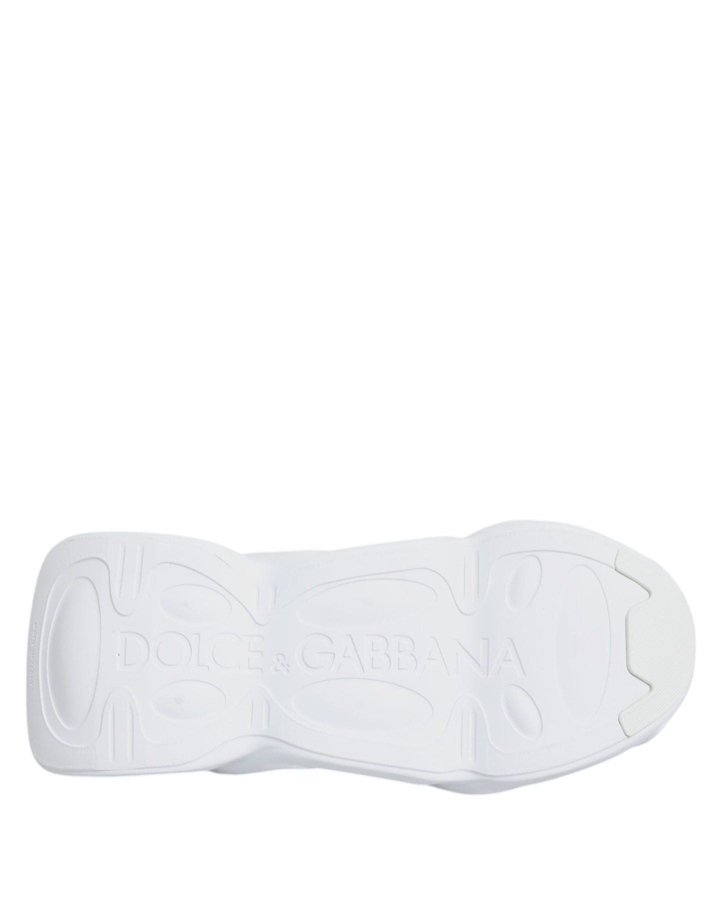 Dolce & Gabbana – Weiße Slip-On-Sneaker mit Wellen-Design und niedrigem Schaft