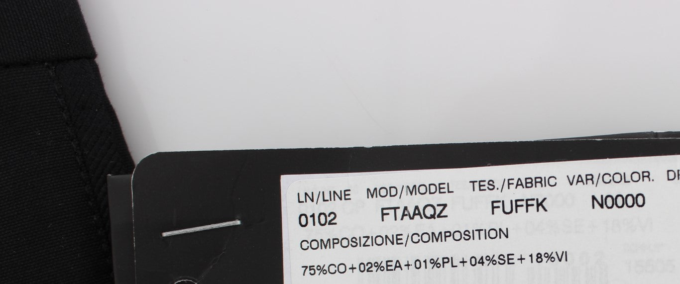 Pantaloni Capris Torero elasticizzati in cotone nero