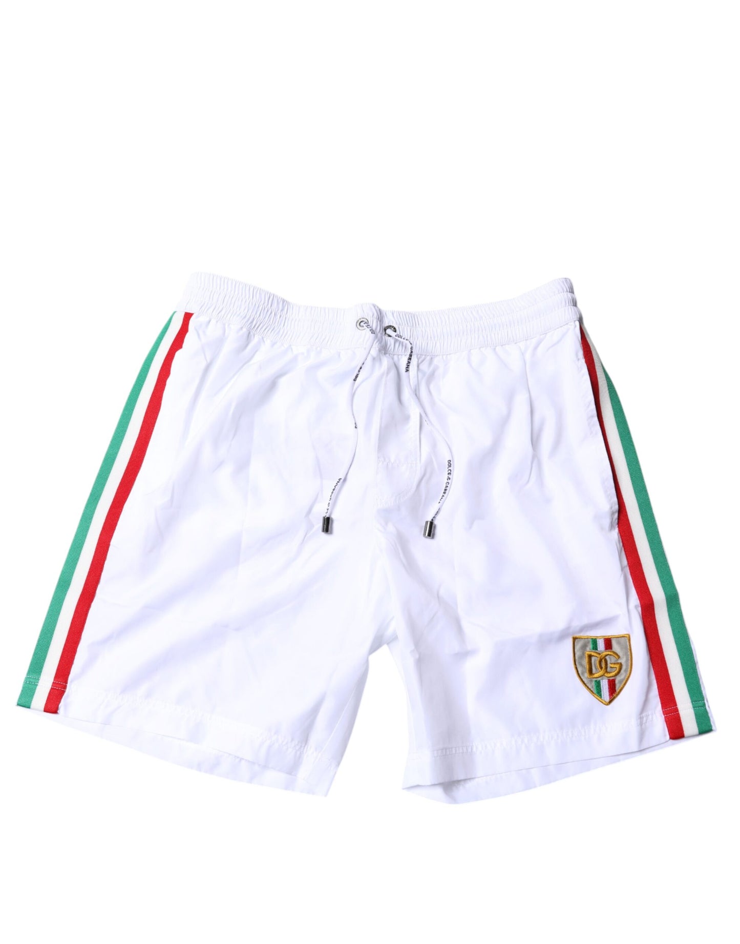 Dolce & Gabbana White Stripes Beachwear Shorts 2Pc Swimwear