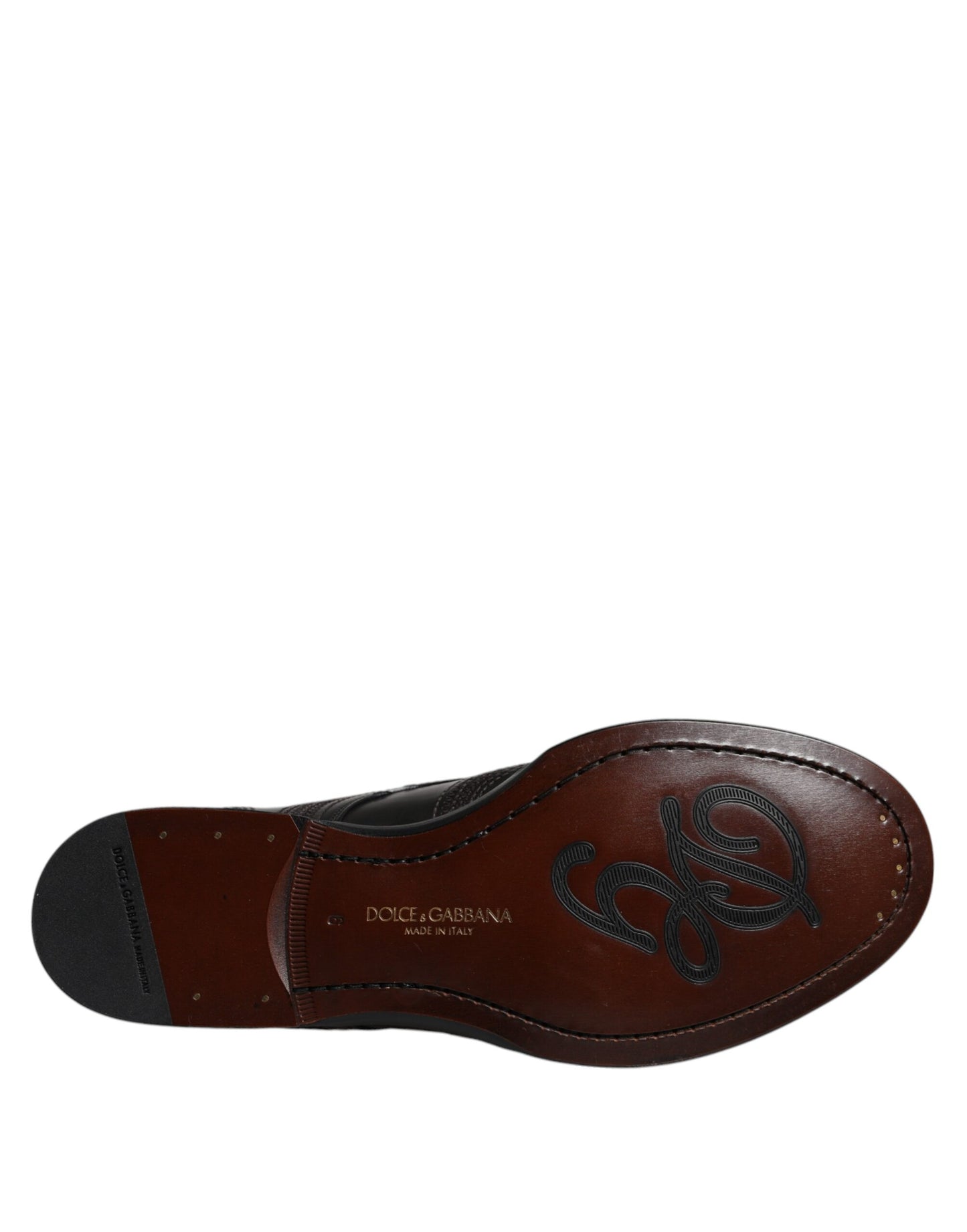 Dolce & Gabbana – Klassische Derby-Schuhe aus schwarzem, besticktem Leder