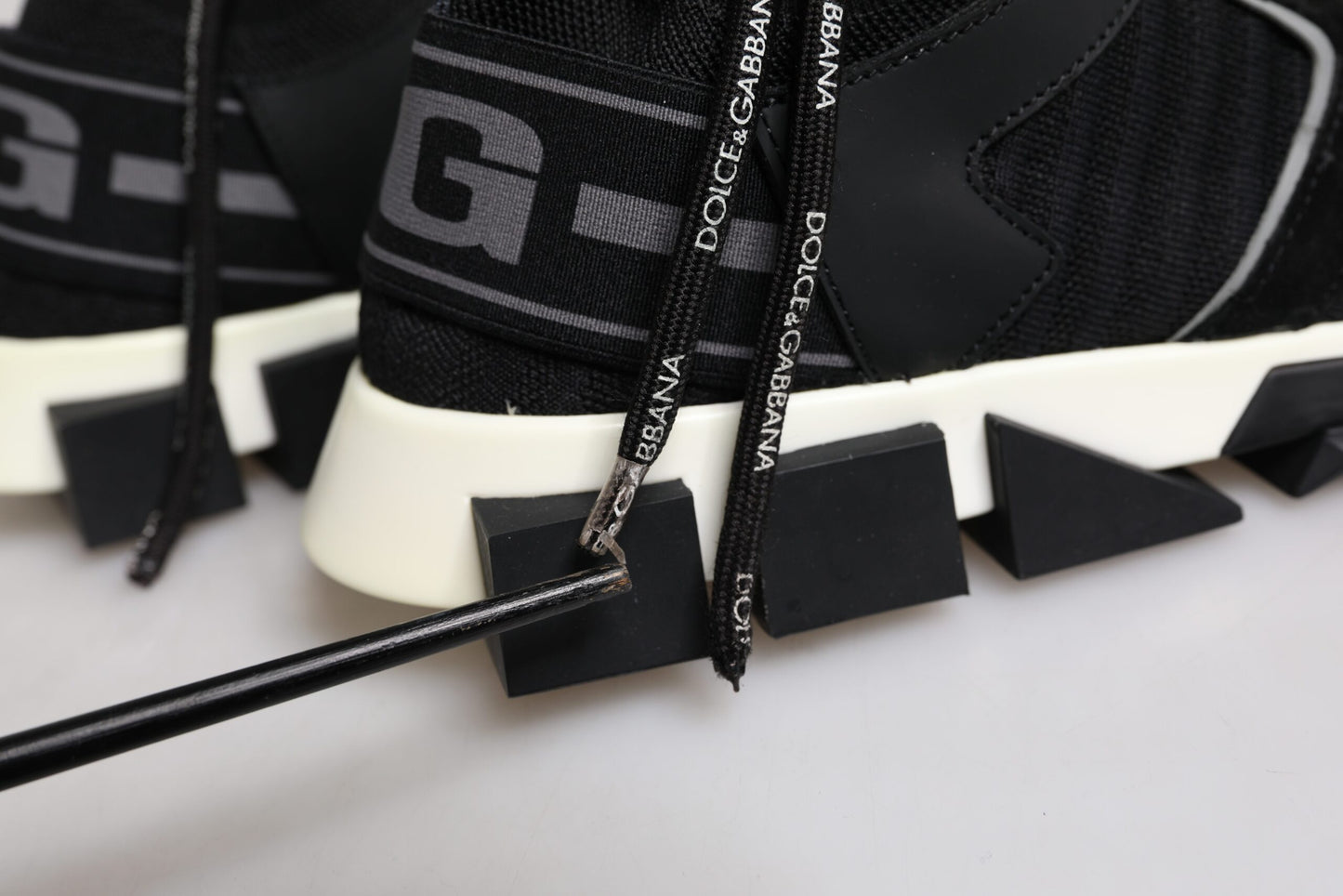 Dolce & Gabbana – Sorrento – Trekking-Sneakers aus schwarzem Mesh