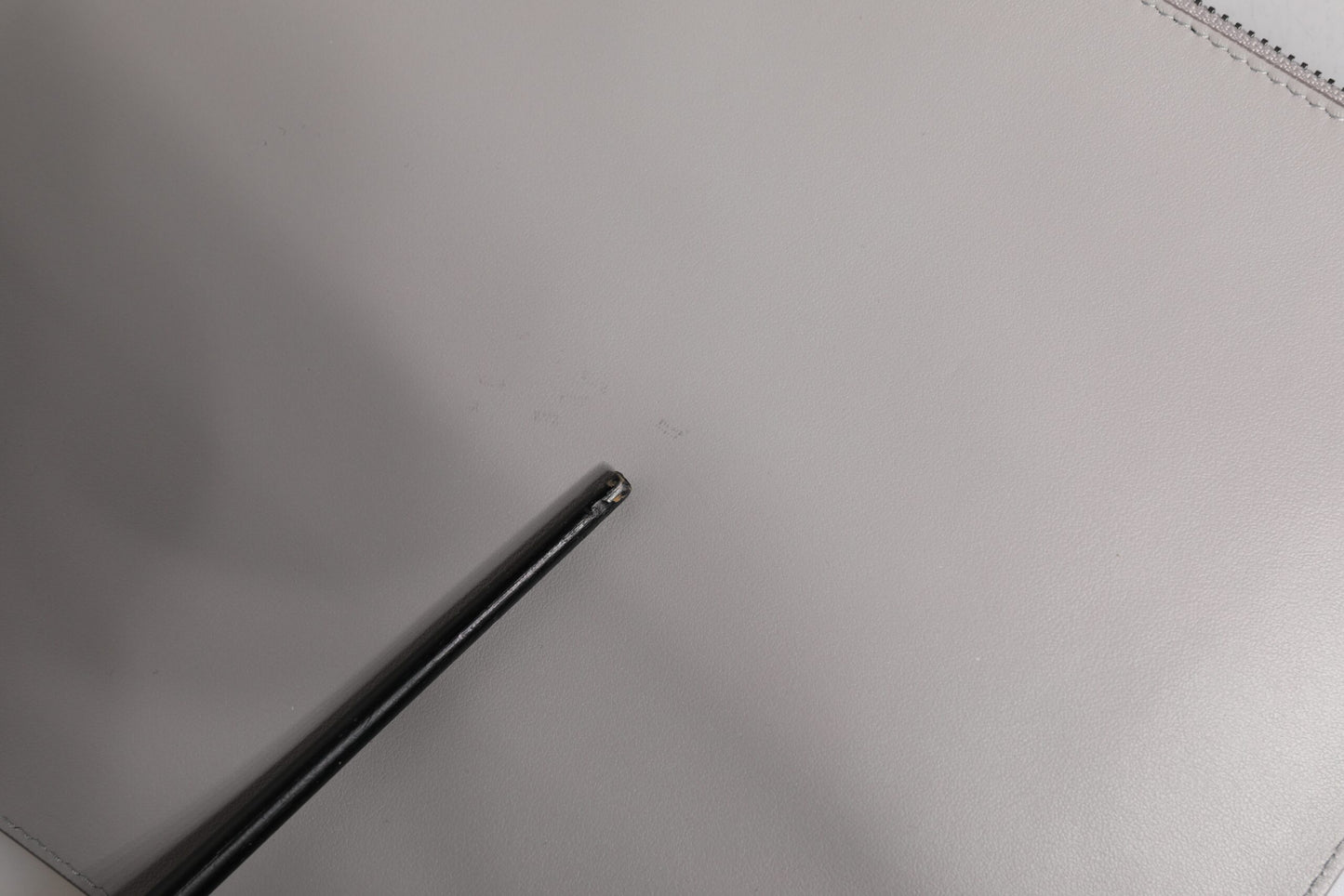 Dolce & Gabbana Gray Solid Leather DG Logo Men Clutch Zip Pouch Bag