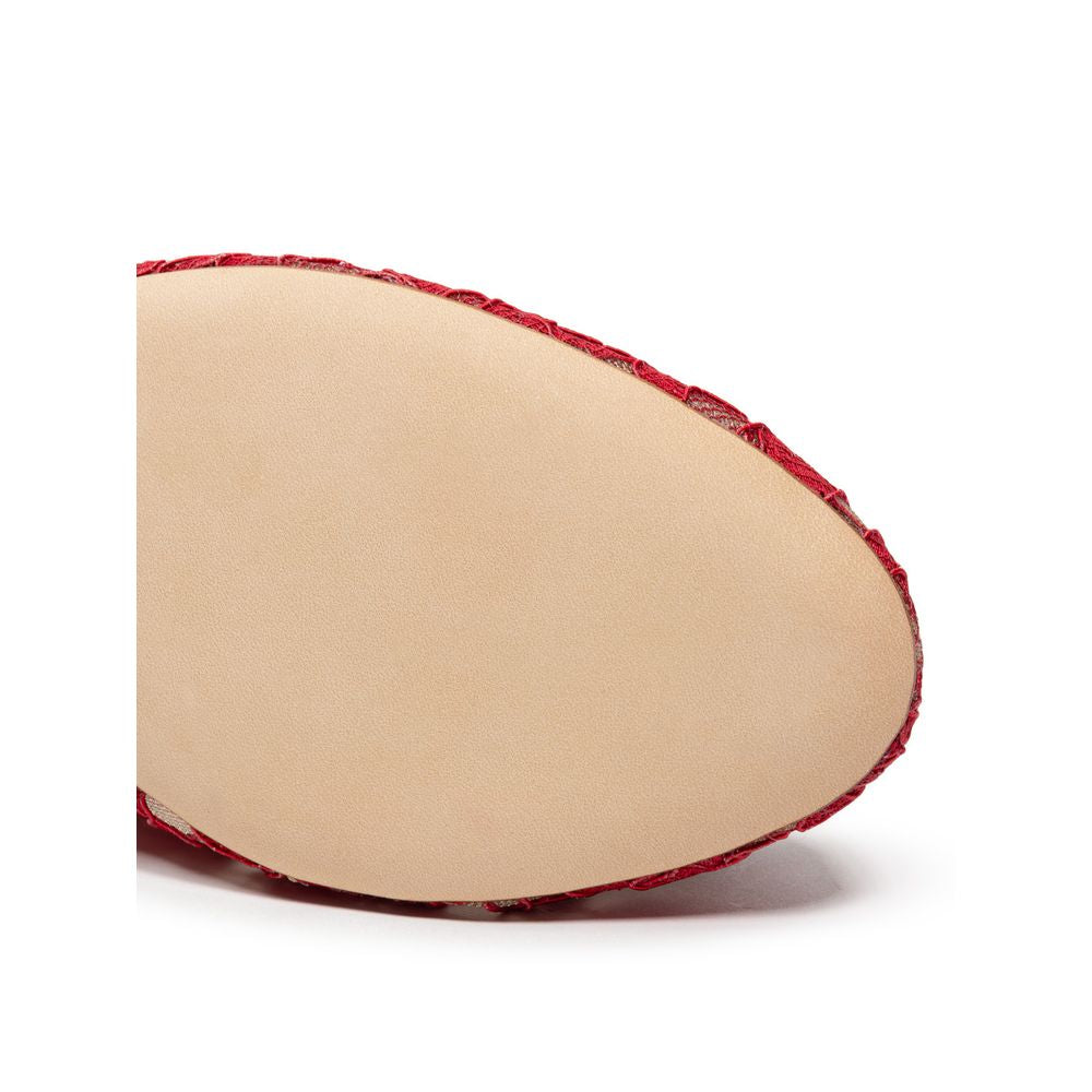 Dolce & Gabbana - Flache Schuhe aus roter Viskose