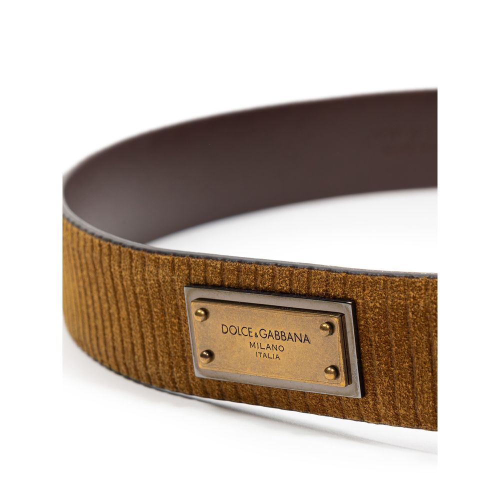 Brauner Ledergürtel von Dolce & Gabbana