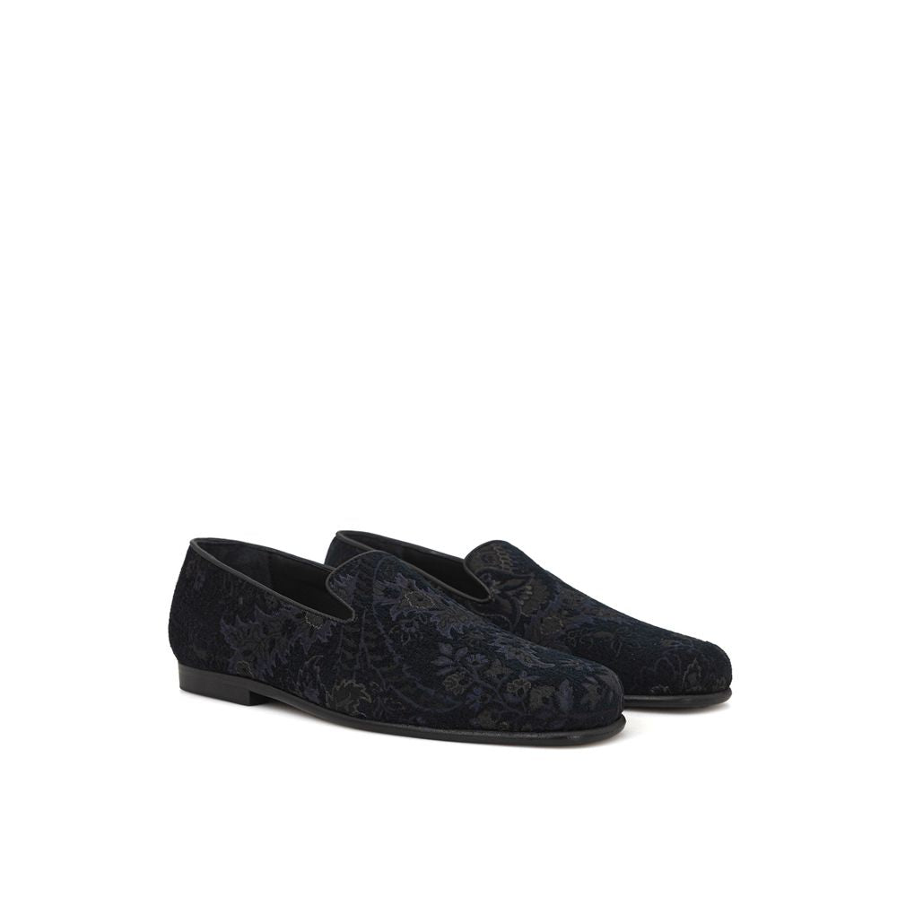 Etro Blauer Leder-Loafer