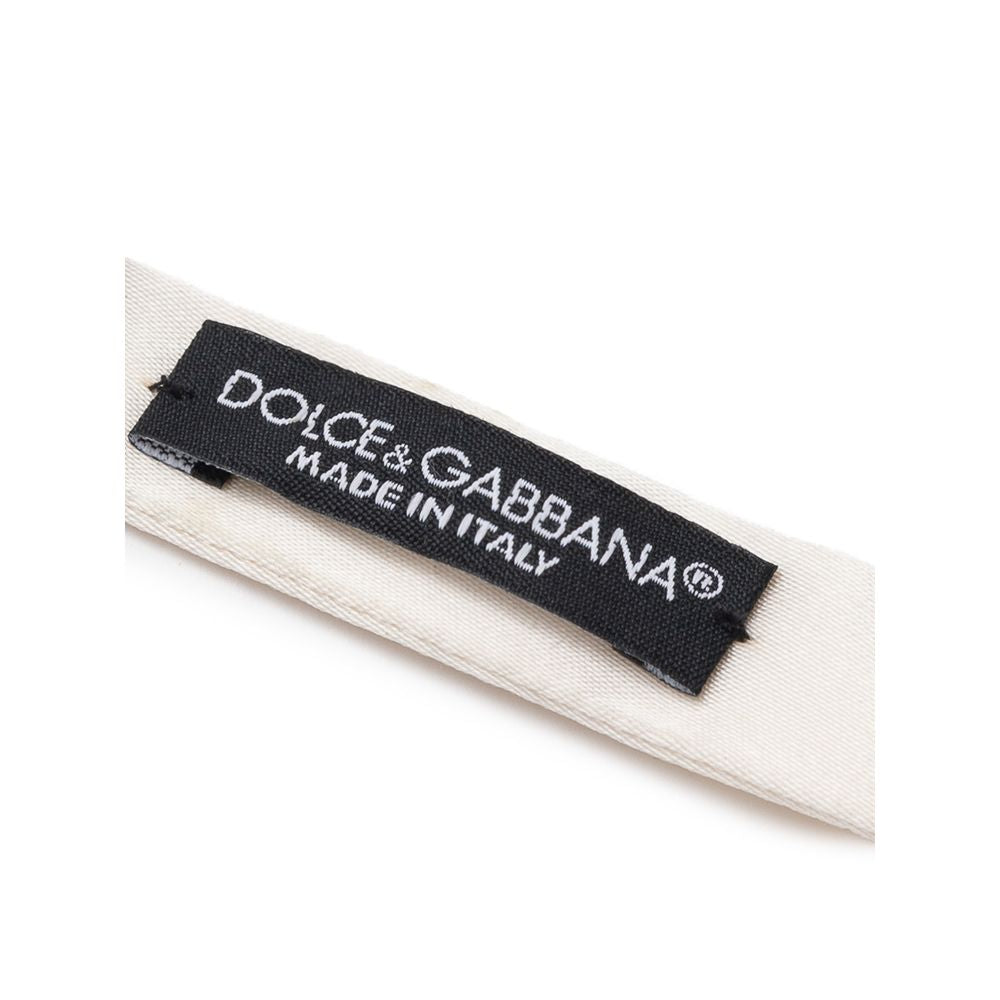 Dolce & Gabbana Weiße Seidenkrawatten und Fliege