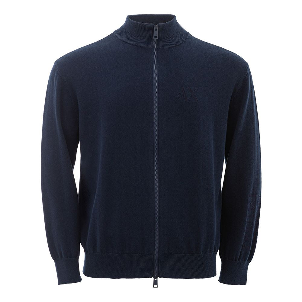 Maglione in cotone blu Armani Exchange