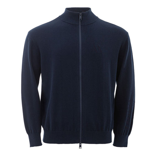 Maglione in cotone blu Armani Exchange