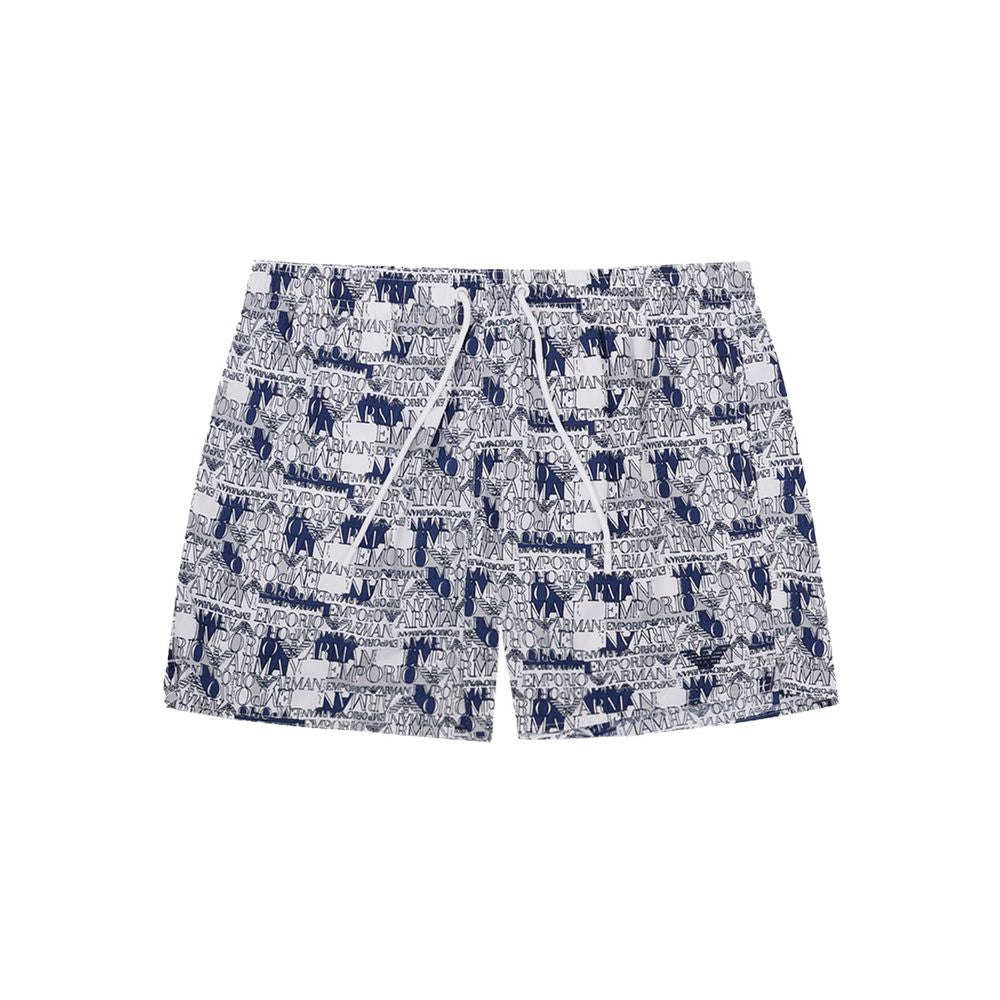Emporio Armani Elegante weiße Badeshorts aus Polyester