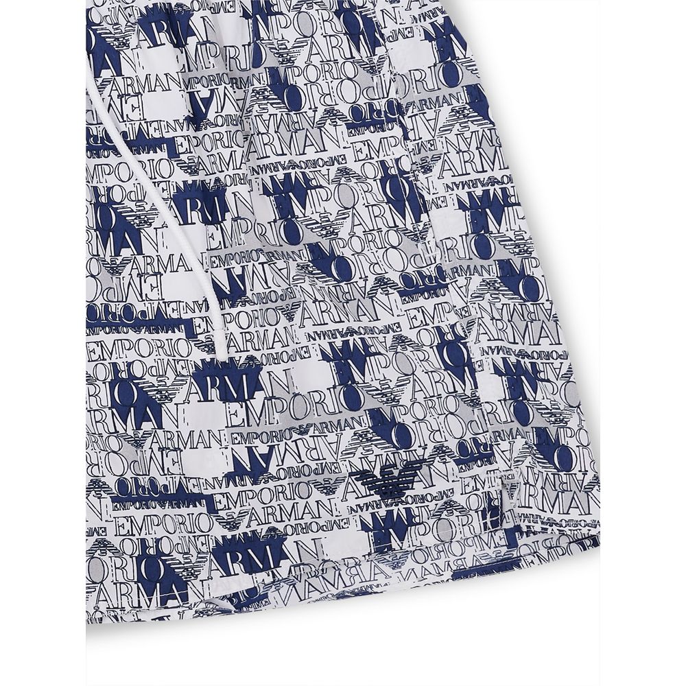 Emporio Armani Elegante weiße Badeshorts aus Polyester