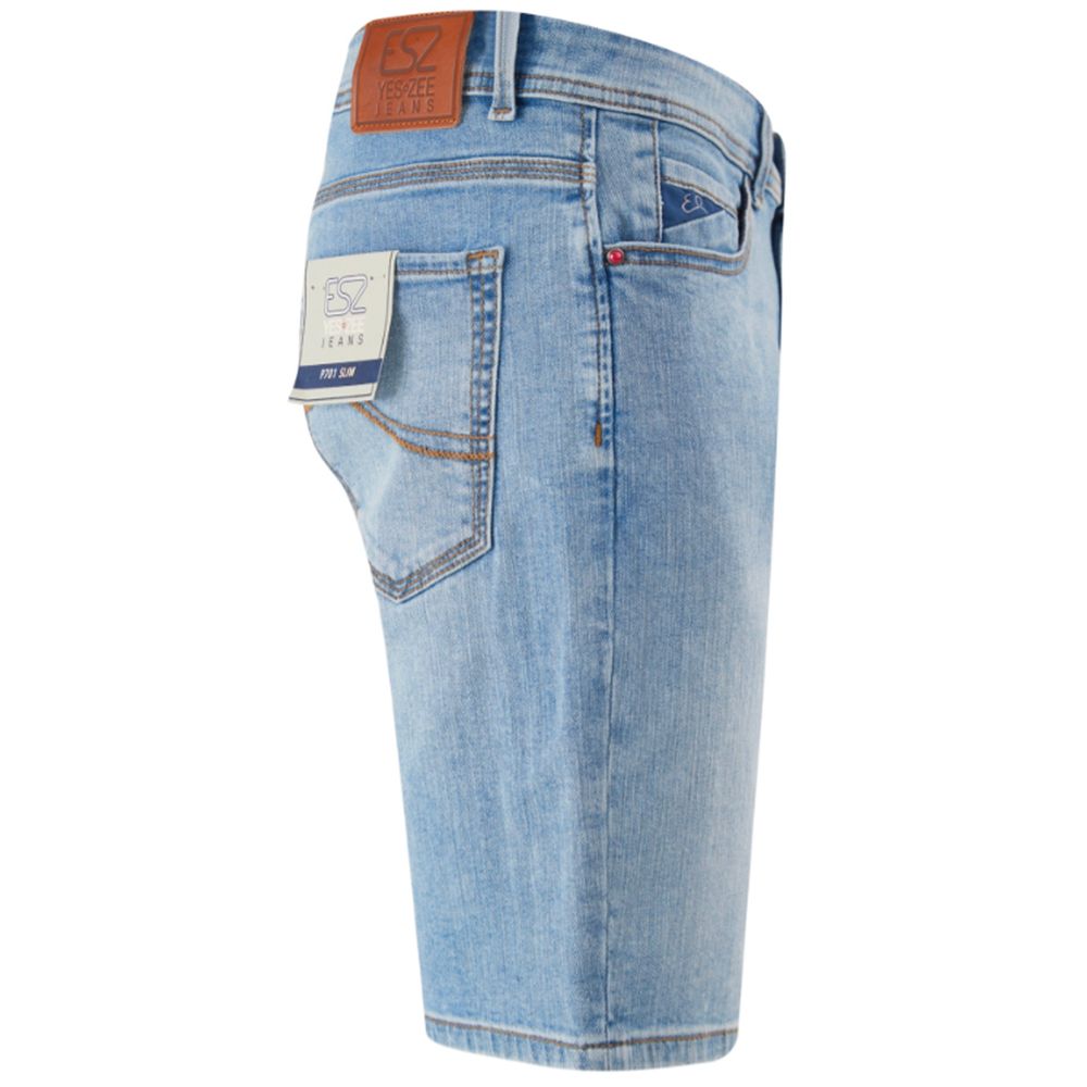 Yes Zee Light Blue Cotton Short