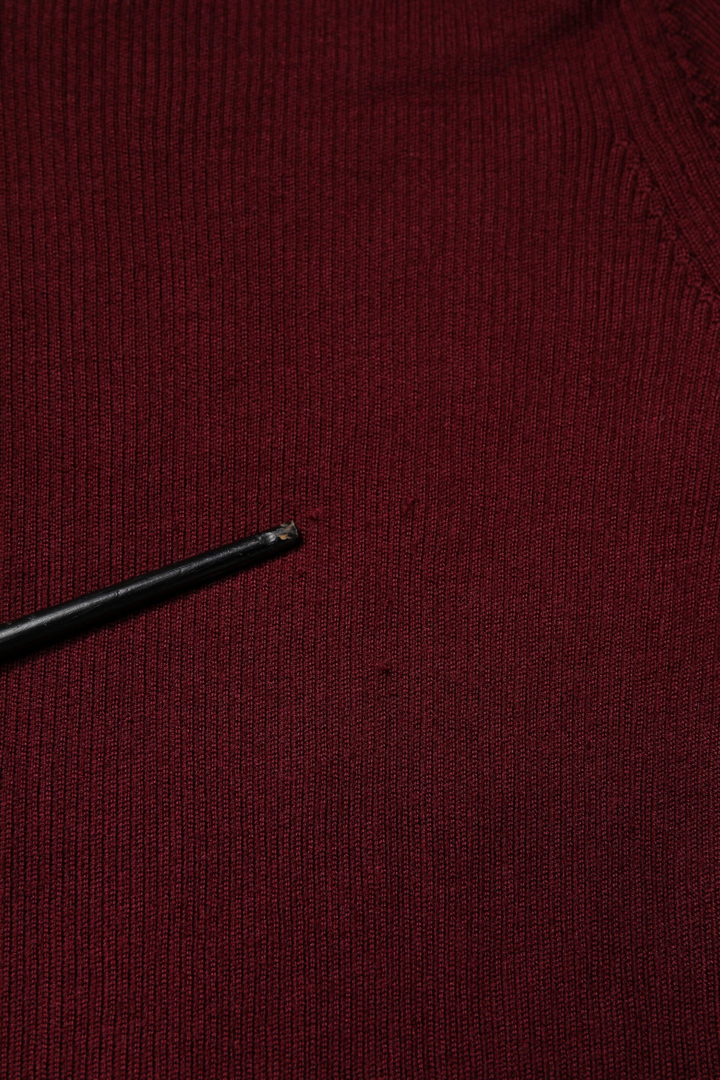 Dolce & Gabbana Burgundy Long Sleeves Turtleneck Slim Sweater