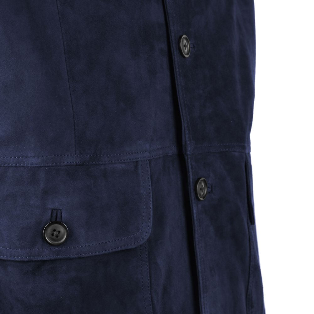 Emilio Romanelli Blue Calfskin Jacket