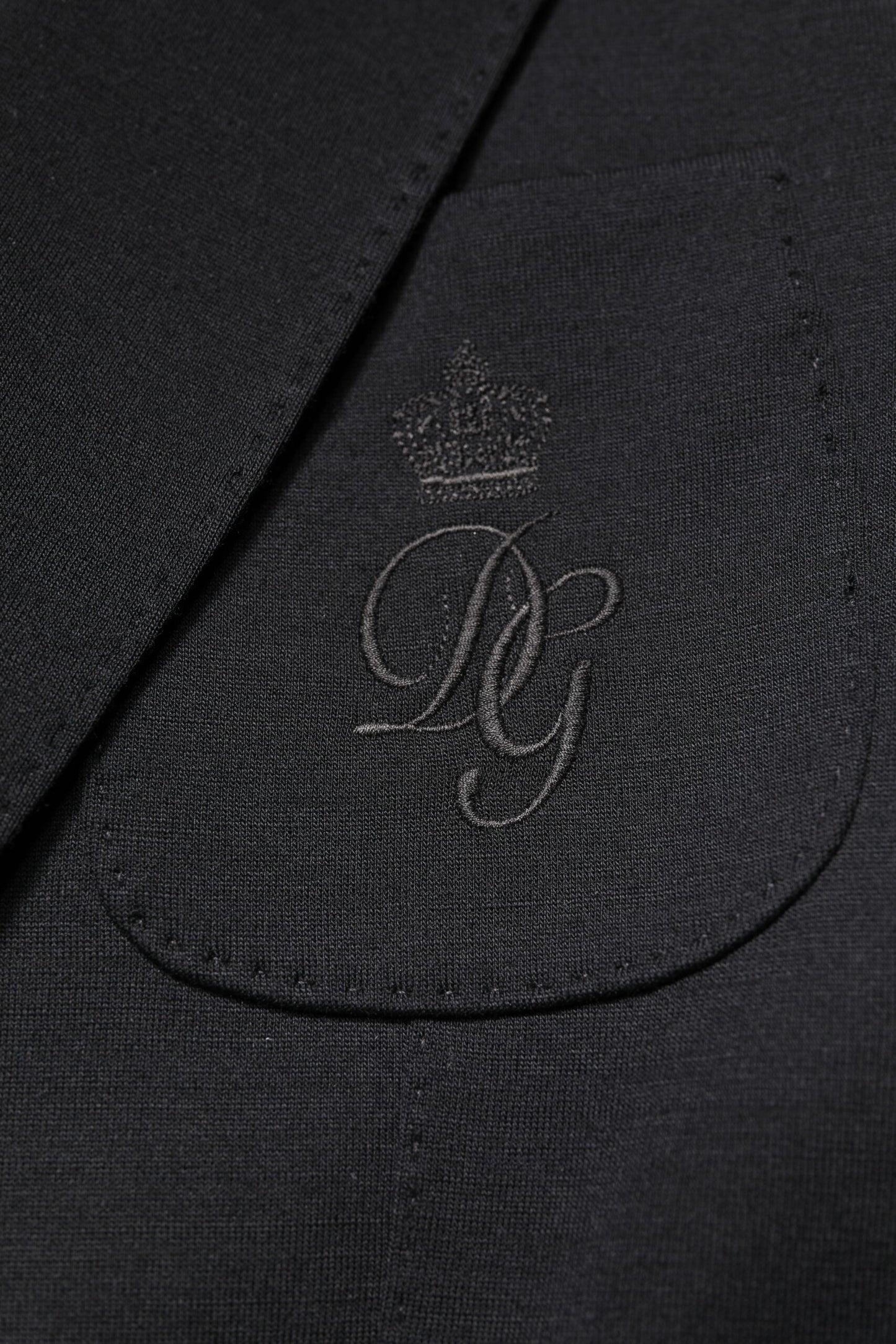 Dolce & Gabbana Black Wool Slim Fit Coat Blazer Jacket Suit