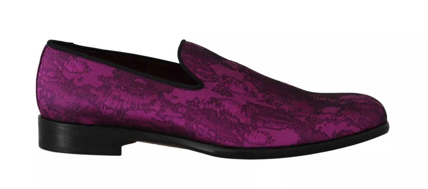 Mocassini jacquard viola vestono scarpe formali
