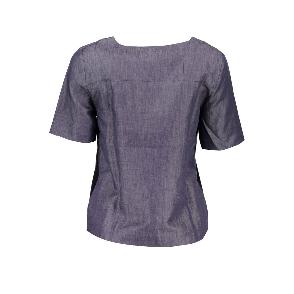 Gant Blue Cotton Tops & T-Shirt