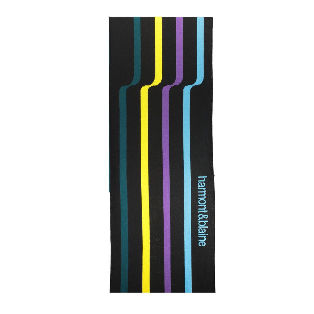 Harmont & Blaine Black Wool Men Scarf
