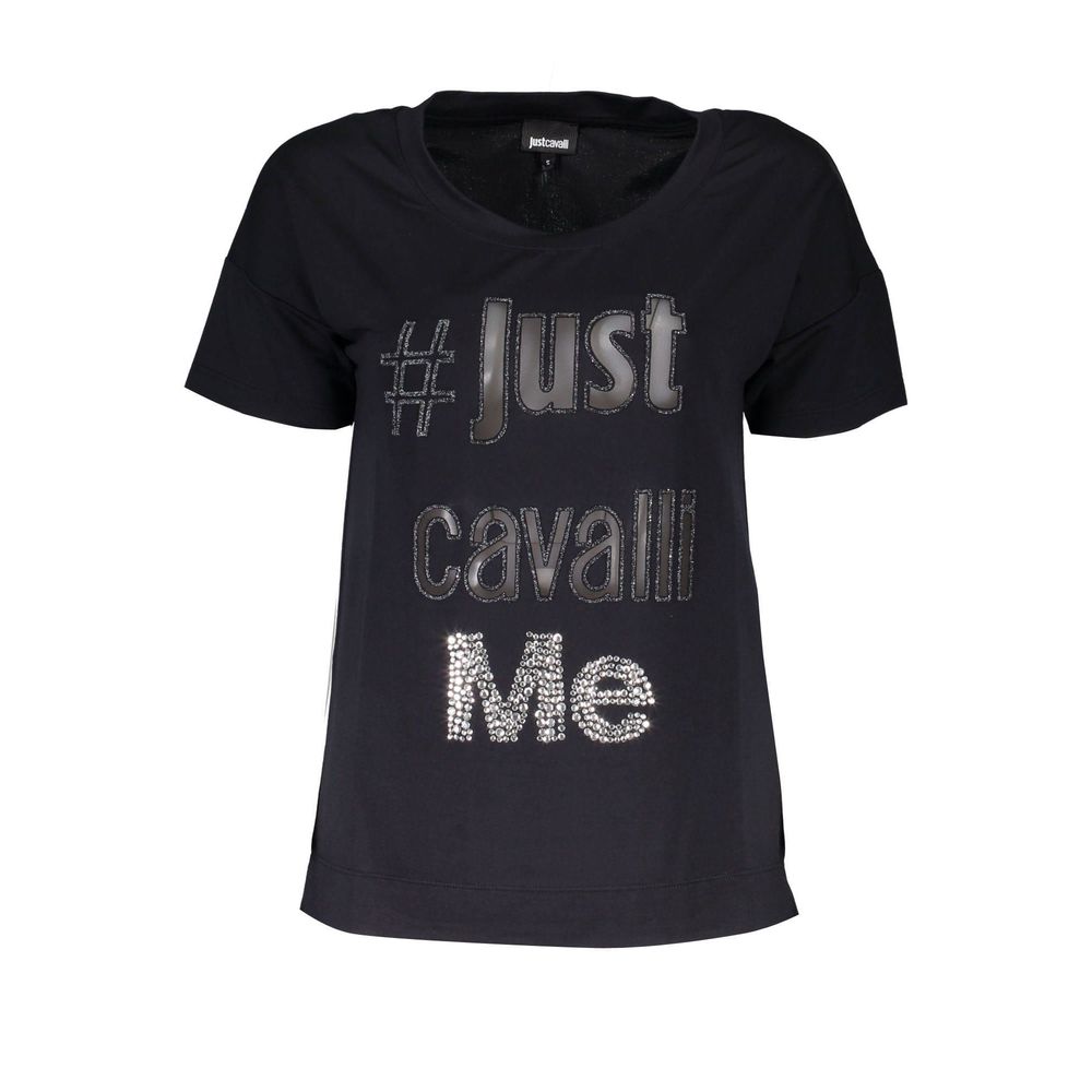 Just Cavalli Black Polyester Tops & T-Shirt