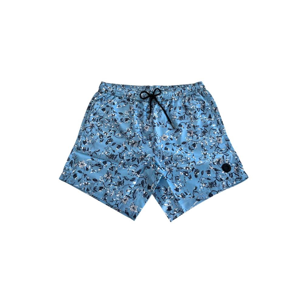 Trussardi Beachwear Light Blue Polyester Swimwear
