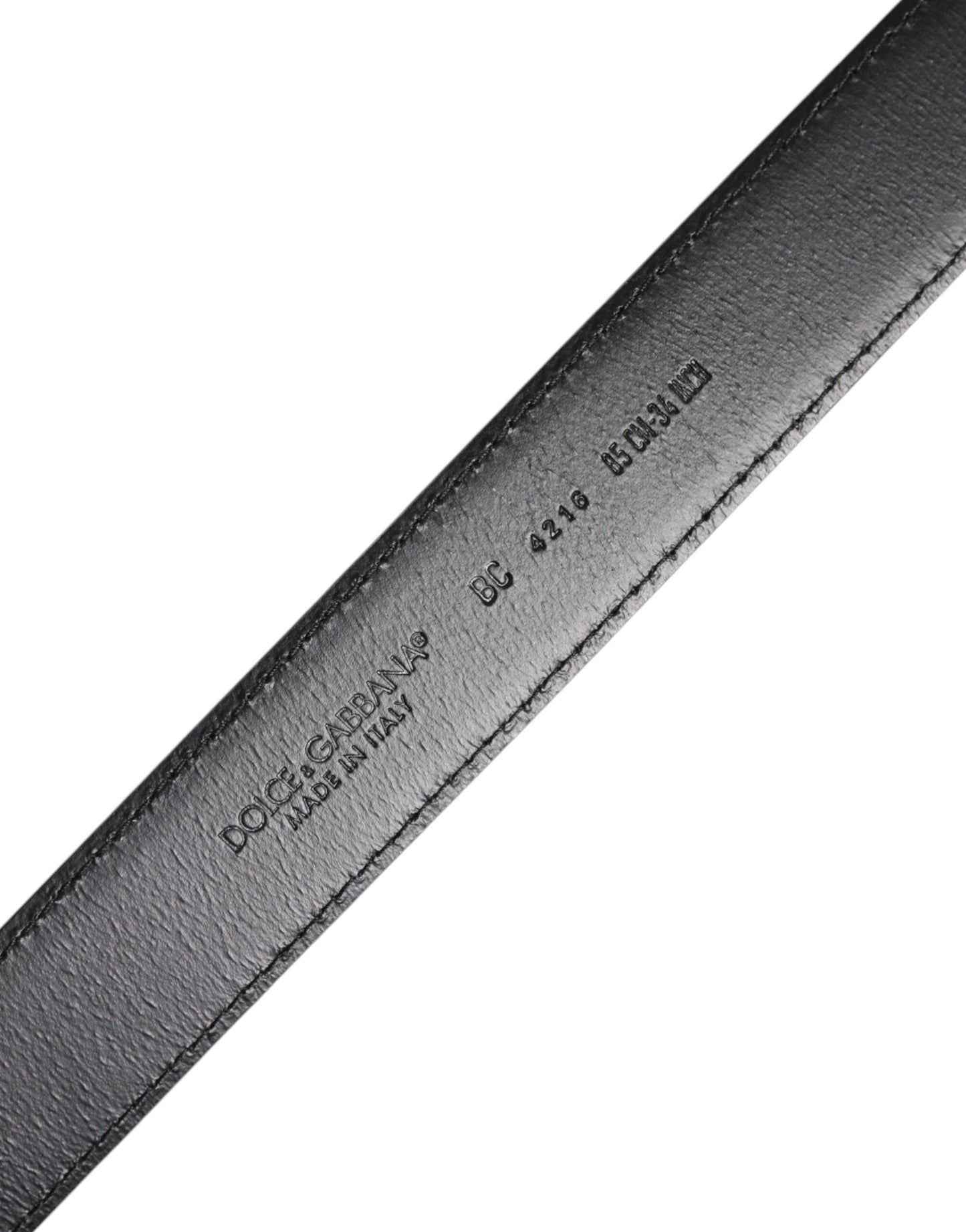 Dolce & Gabbana Brown Classic Calf Leather Silver Buckle Belt