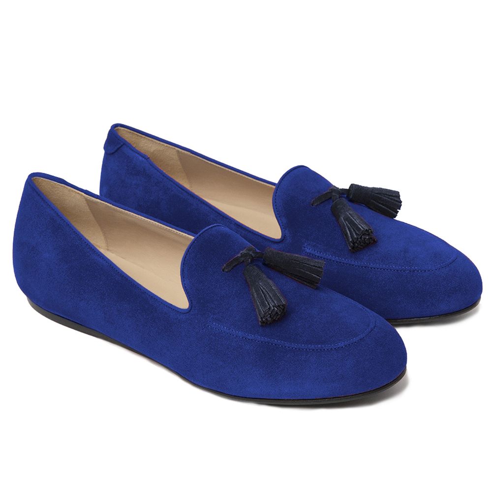 Charles Philip Blue Calfskin Loafer