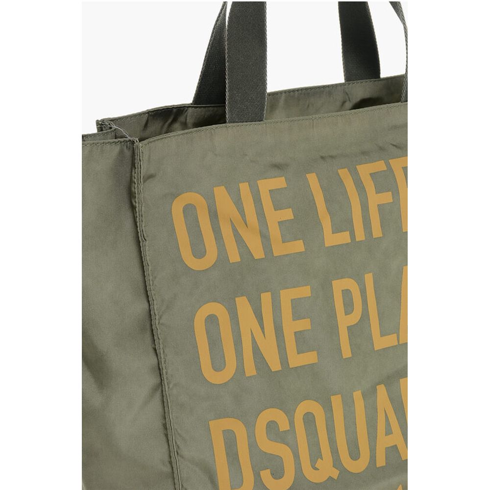 Dsquared² OLOP Nylon Tote Bag with Front Print