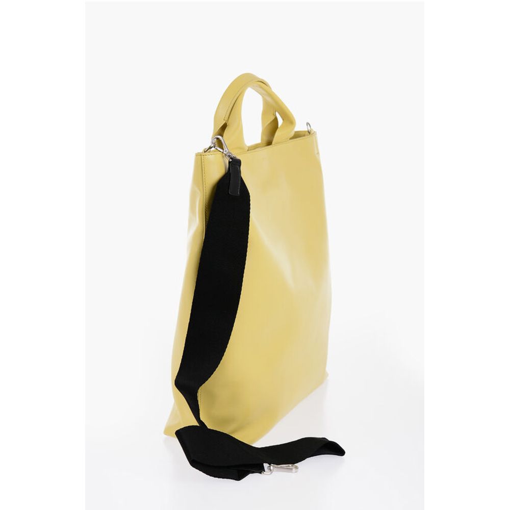 Jil Sander Leather Tote Bag with Removable Shoulder Strap