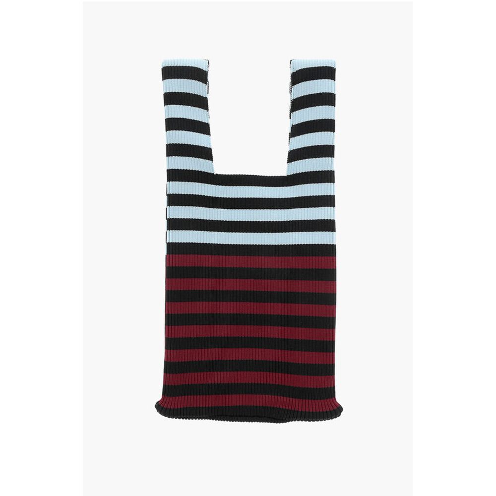 Last Frame Striped Knitted Tote Bag