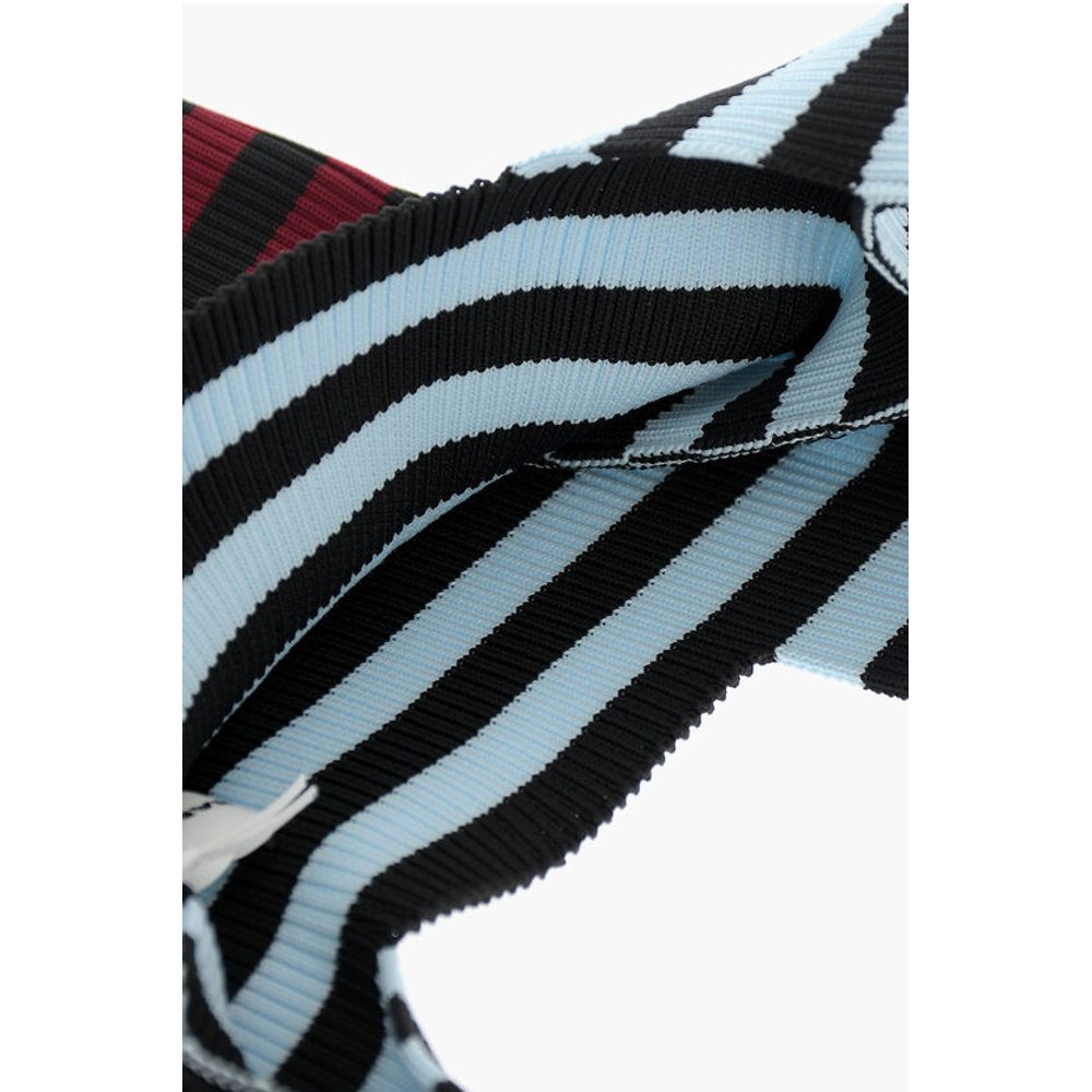 Last Frame Striped Knitted Tote Bag