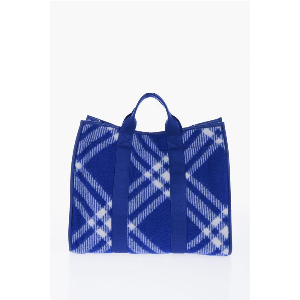 Burberry Wool Jacquard Bag with Outer Pockets