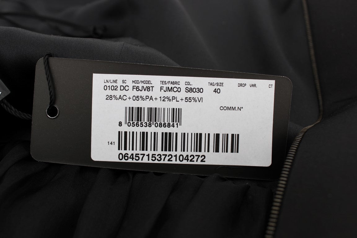 Dolce & Gabbana Vestido Elegante Negro Ajustado de Largo Completo