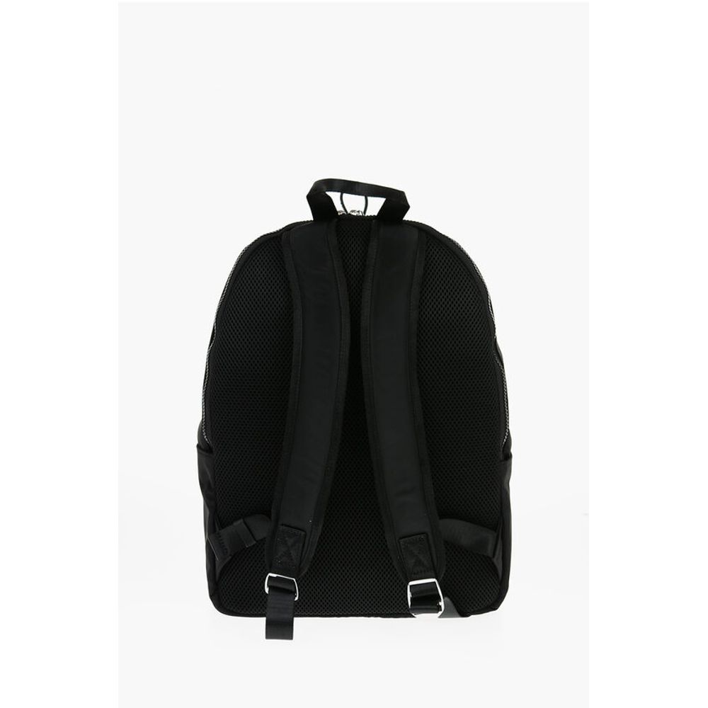 Versace JEANS COUTURE Solid Color Nylon Backpack with Logoed Detail