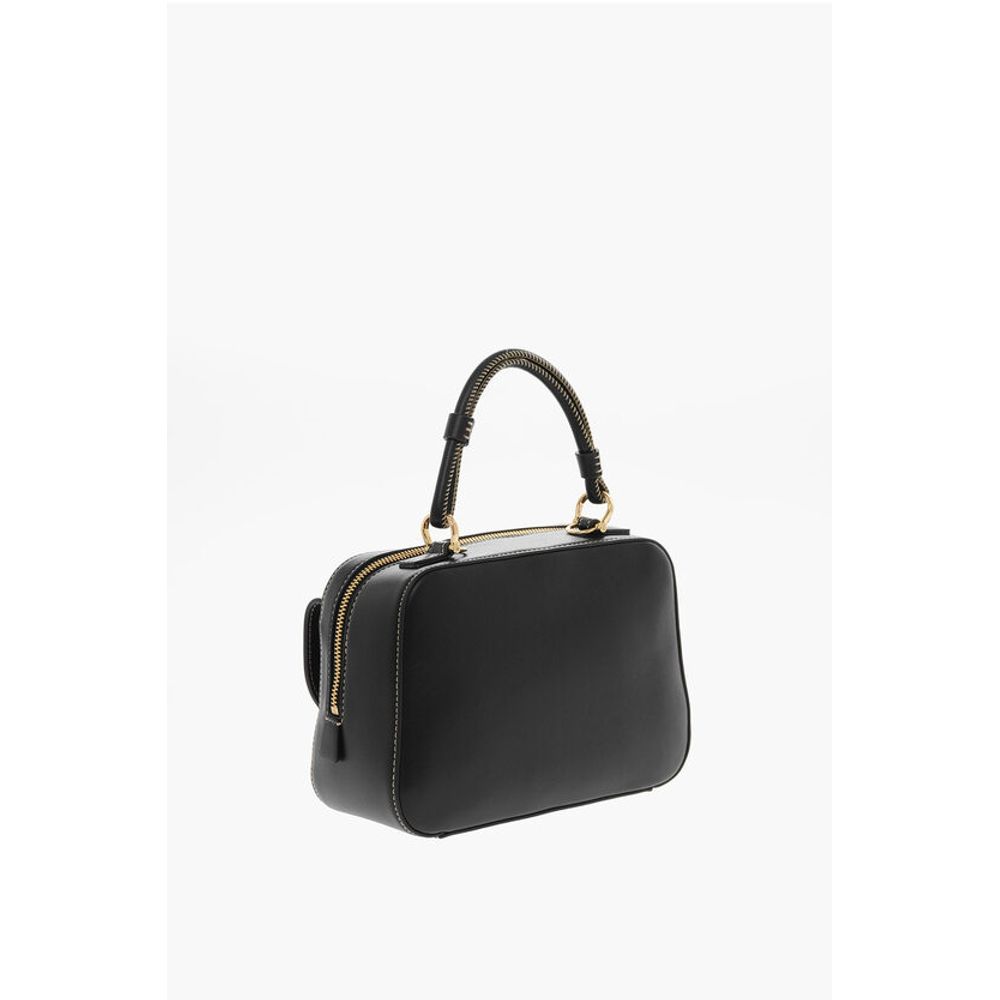 Moschino LOVE Faux Leather Handbag with Visible Stitching