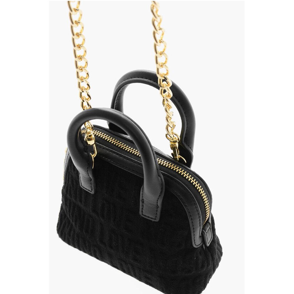 Moschino LOVE All Over Logo Embossed Terry Mini Bag