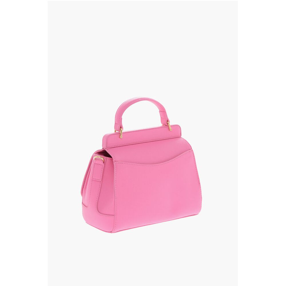 Moschino LOVE Faux Leather Mini Bag with Maxi Golden Plaque