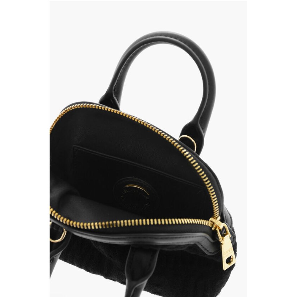Moschino LOVE All Over Logo Embossed Terry Mini Bag