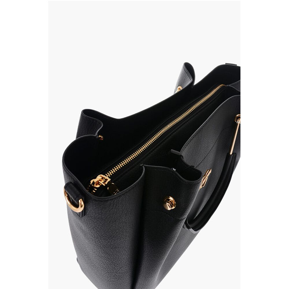 Moschino LOVE Faux Leather Tote Bag with Golden Logo