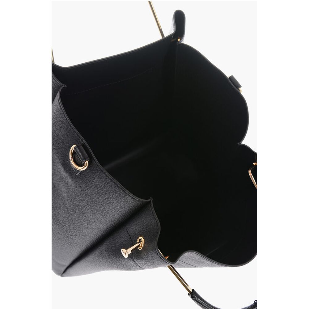Moschino LOVE Faux Leather Tote Bag with Golden Logo