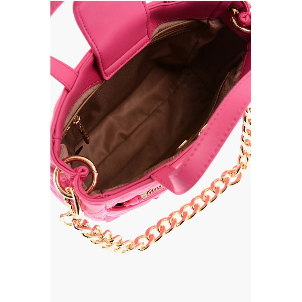 Moschino LOVE Faux Leather Quilted Mini Bag with Matching Pochette