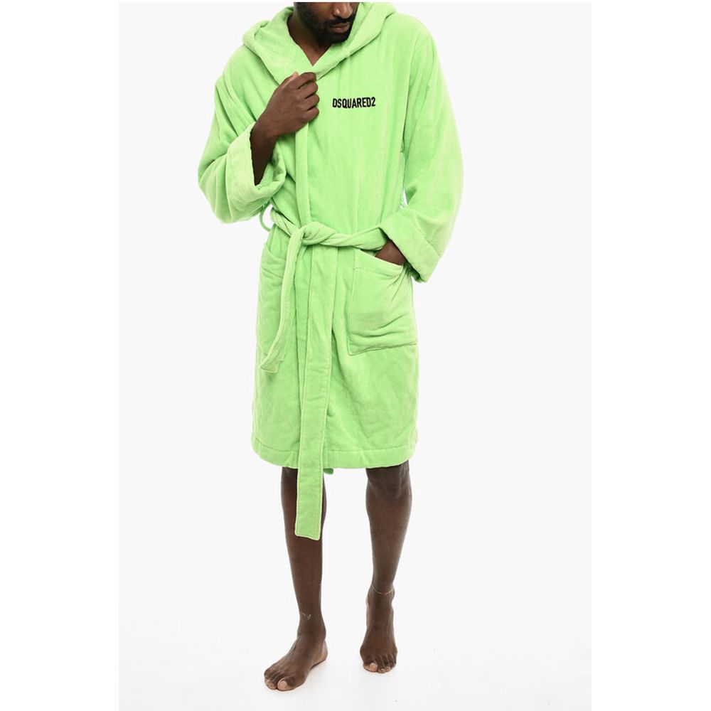 Dsquared² Terry Cottton Bathrobe with Belt