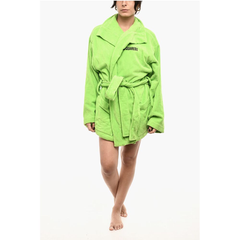Dsquared² Cotton Terry ICON Bathrobe With Belt