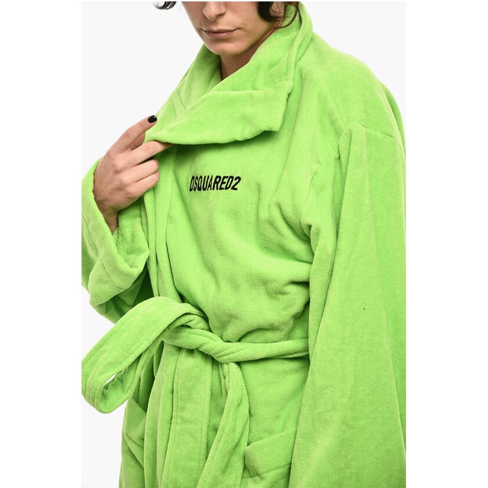 Dsquared² Cotton Terry ICON Bathrobe With Belt
