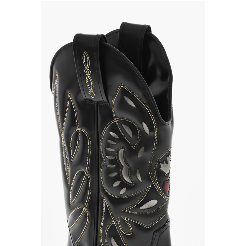 Dsquared² Embroidered VINTAGE Leather Texan Boots