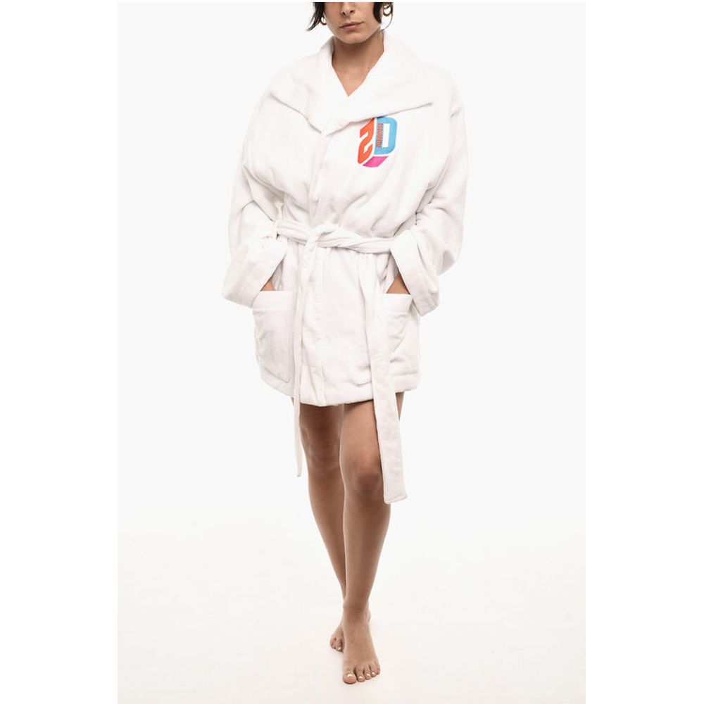 Dsquared² 2 Pockets Terry Cotton Bathrobe