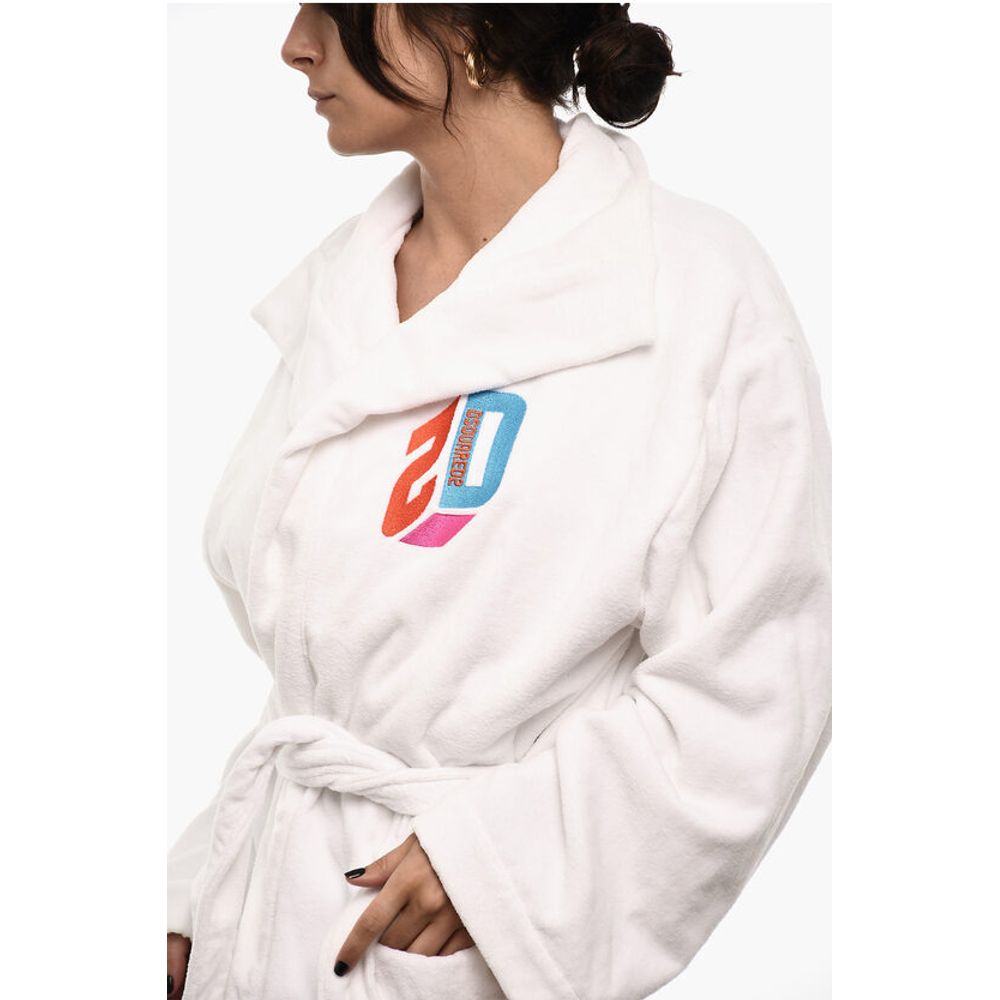 Dsquared² 2 Pockets Terry Cotton Bathrobe