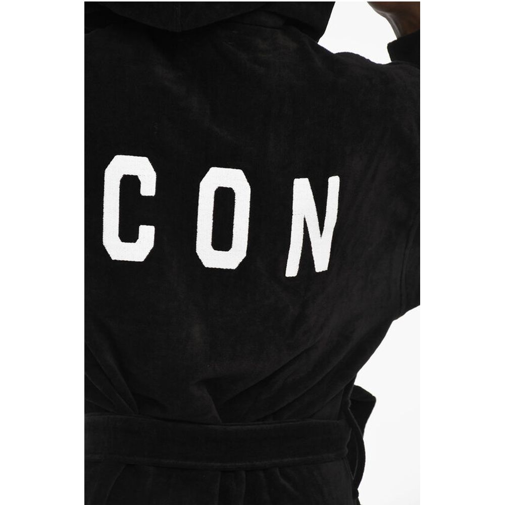 Dsquared² Terry Cottton Bathrobe with Belt and Logo