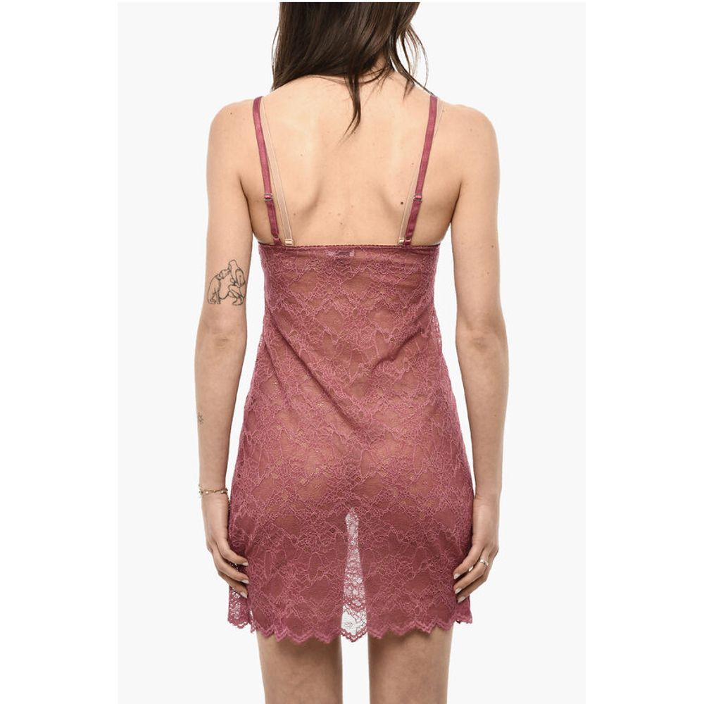 Dsquared² UNDERWEAR Embroidered Lace Slip Dress